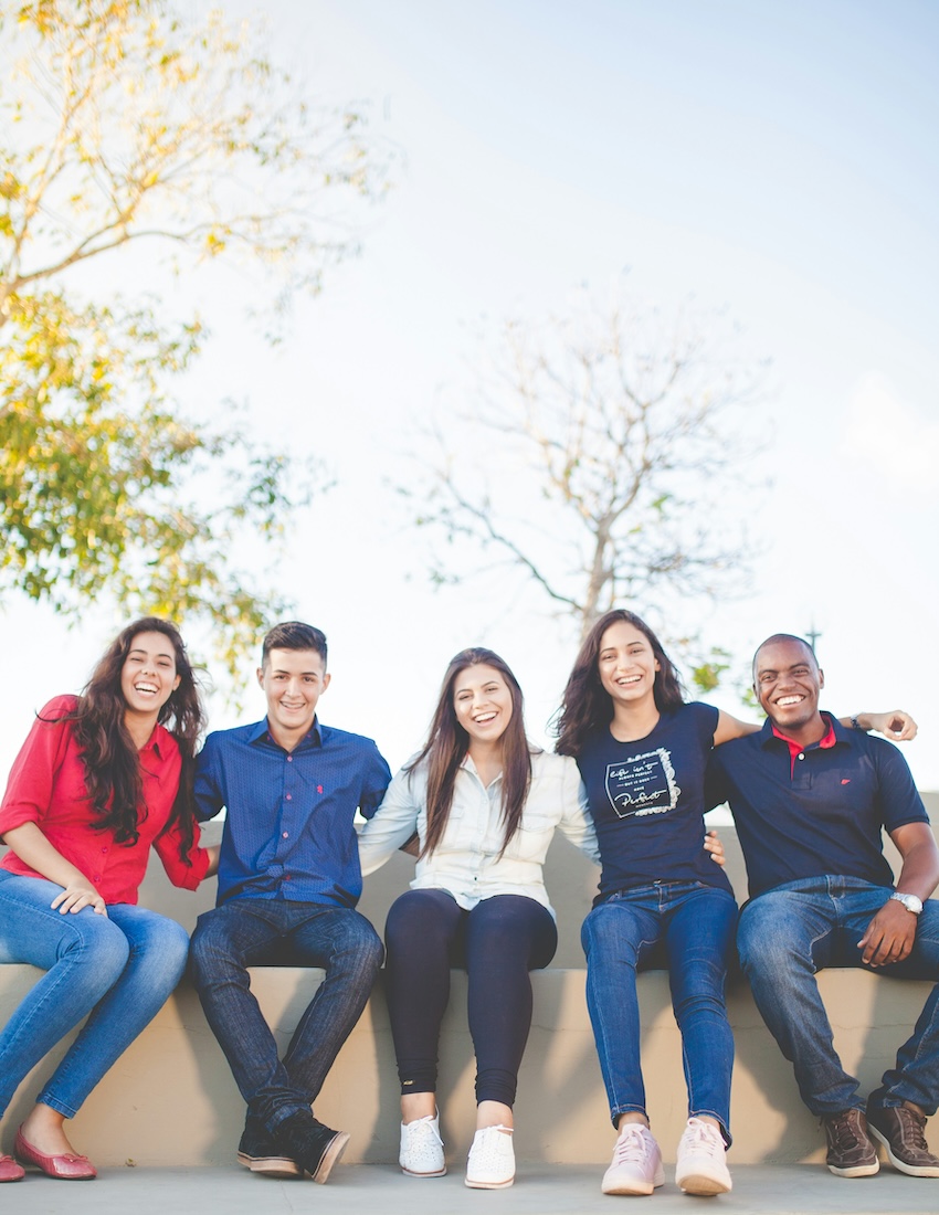 Students learning English